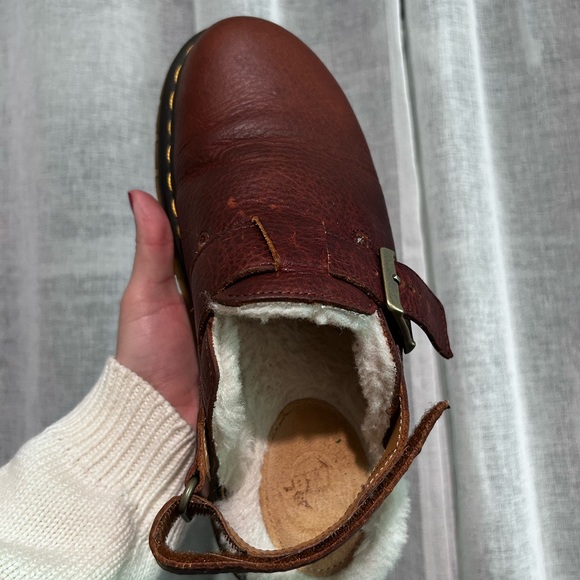 Dr. Martens Jorge II FL White Fur Lined Clogs - Picture 6 of 9